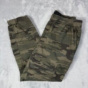Sanctuary Camo Cargo Pants women's Size S‎ Jogger Drawstring Elastic Waist Olive